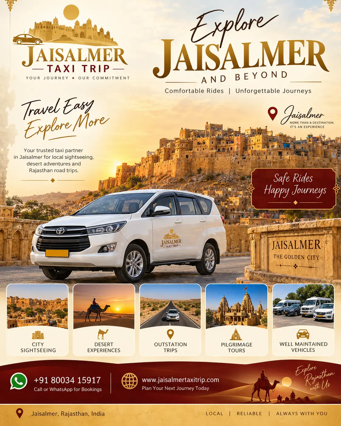 Taxi travel in Jaisalmer